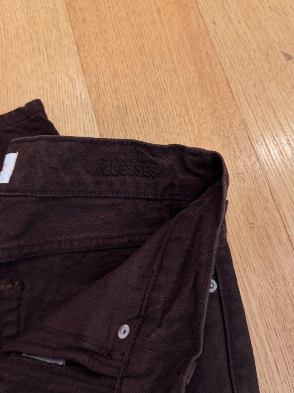 NWT $210 Rouje Chocolate regular-waisted straight-cut jeans - Picture 5 of 6